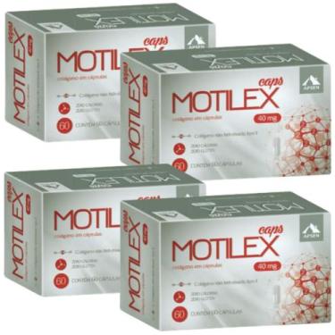 Imagem de Motilex kit c/4 cxs c/60 cáps cada - colágeno tipo 2 - APSEN