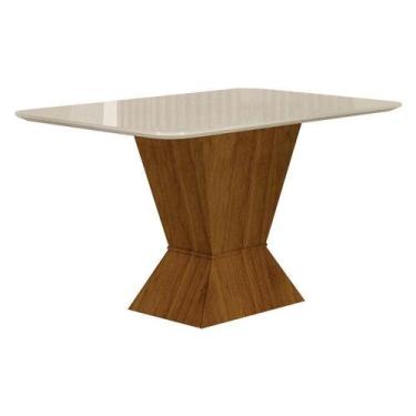 Imagem de Mesa De Jantar Larissa 120x80 Freijó Off White - Leifer Móveis - LEIFE