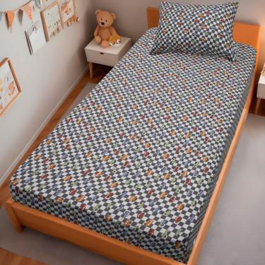 Imagem de Jogo De Cama Solteiro Kids 2 Pçs Doce Vida Malha 70% Algodão 30% Poliéster Multi Carros