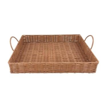 Imagem de Cesta retangular Polibrown em polipropileno P40xL30xA6cm marrom