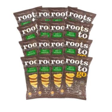 Imagem de Chips de Batata-Doce Azeite e Manjericão Roots to Go contendo 16 pacot