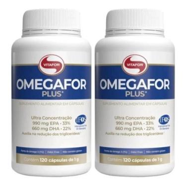 Imagem de Kit 02 Omegafor Plus Ômega 3 120 Cápsulas Vitafor
