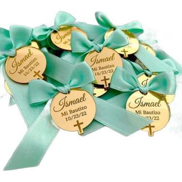 Imagem de Etiquetas Acrílico 5cm personalizada - Acrilico espelhado kit com 20un