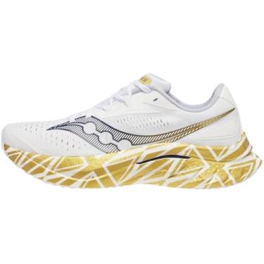 Imagem de Saucony Endorphin Speed 4 masculino, Branco/Ouro, 47