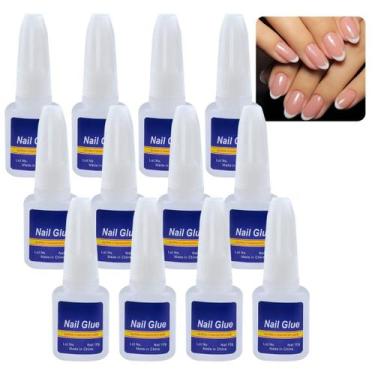 Imagem de 12 Cola De Unhas Para Tips Super Forte Com Pincel Alongamento 10g - Ki