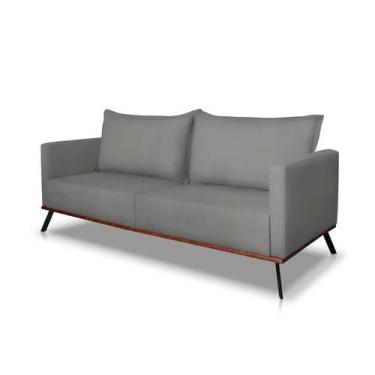 Imagem de Sofá 2 Lugares Zeus Veludo Cinza Chumbo 160 cm - Modern