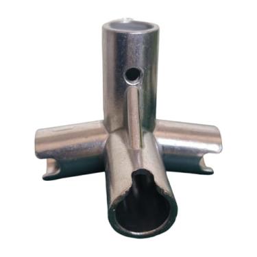 Imagem de Vaveren Conector de rede de badminton prateado, fácil instalação, profissional, leve, substituição, portátil, liga de alumínio, conector de rede de, Diâmetro Interno 1.9