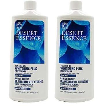 Imagem de Enxaguante bucal Desert Essence Tea Tree Whitening Mint, pacote com 2 