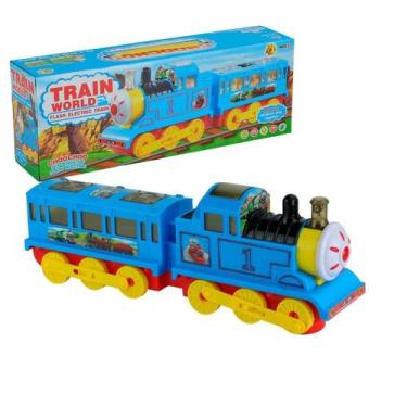 Imagem de Trem à Pilha com LUZ SOM Maria Fumaça Colors - Tudo em Caixa - Genéric