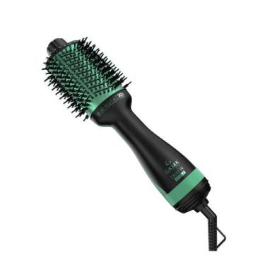 Imagem de Escova Secadora Babosa Brush 3D Bivolt GA.MA ITALY, Preto e Verde, Biv