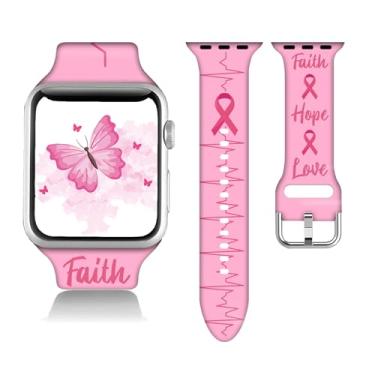 Imagem de Pulseira de substituição compatível com Apple Watch 38/40/41/42/44/45 mm para mulheres e homens, pulseira de substituição para Iwatch séries 9, 8, 7, 6, 5, 4, 3, 2, 1, SE.38 mm/40 mm/41 mm. Fita rosa