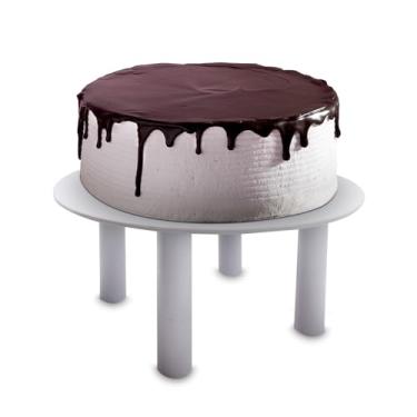 Imagem de Banquinho Sustentação Base Para Bolo Plástico - Silver Chef