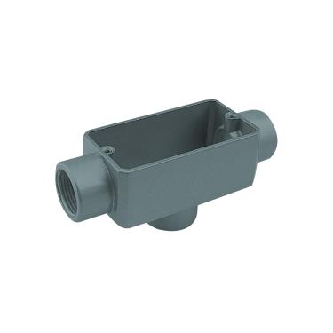 Imagem de Caixa Derivação Fixa PVC Conduletzel Cinza Tipo TB S/ Rosca S/ Placa – Wetzel | ½" TBCSR-10 Cód. E013090021