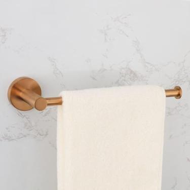 Imagem de Acessórios para banheiro em ouro rosa escovado, porta-papel para escova de banheiro, toalheiro, barra de ganchos para escova de dentes, aço inoxidável (barra de toalhas)