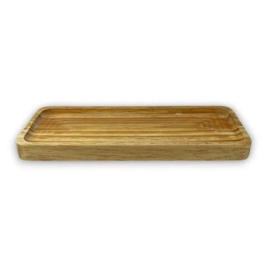 Imagem de Bandeja Rústica Decorativa Retangular de Madeira Pinus 25cm - Luggari