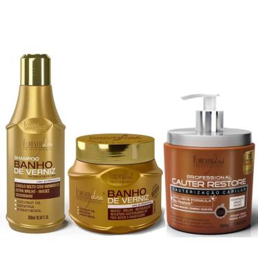 Imagem de Kit Especial Banho de Verniz e Masc. Cauter Forever Liss