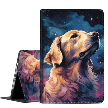 Imagem de Capa para Samsung Galaxy Tab S10 Plus 2024/ S9 Plus / S9 FE Plus 5G 12,4 polegadas 2023, capa fina dobrável com suporte para despertar/hibernar automático para tablet S10+/S9+/S9 FE+, Golden Retriever