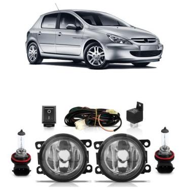 Imagem de Kit Par Farol Milha Auxiliar Par Lâmpada Halógena 307 2006 2007 2008 2