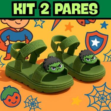 Imagem de Kit 2 Pares Sandália Papete Infantil Baby Masculina Anatômica Macia La