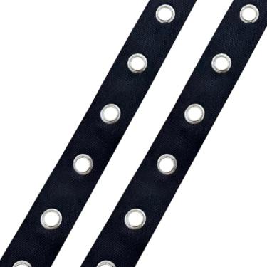 Imagem de Fita de anel de ilhó de metal de 6 metros, acabamento de ilhós, fita de sarja de algodão, tiras de ilhós, fitas decorativas de tecido, fitas, roupas, espartilho para fazer acessórios, para camisa