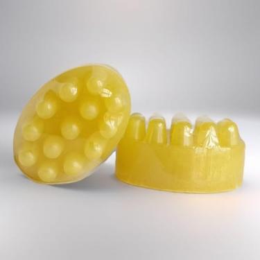 Imagem de Sabonete Artesanal Glicerinado de Camomila, Calmante e Hidratante, 80g - Afaty Ateliê