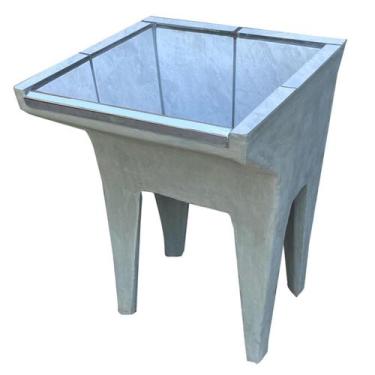 Imagem de Tanque de Lavar Roupa Concreto Revestido Tanquinho Cimento - GONZAGAS 