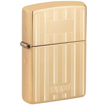 Imagem de Zippo Isqueiro de bolso de latão altamente polido com design