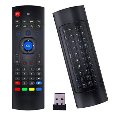 Imagem de Air Mouse Remote, Rock&Rown MX3 Pro 2.4G Android Box Remote com Mini Teclado Sem Fio, Compatível com Android TV/Box/IPTV/Projetor Android/HTPC/Xbox/Raspberry Pi