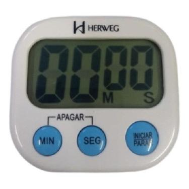 Imagem de Cronômetro Timer 60M Herweg 3309 Quadrado Branco