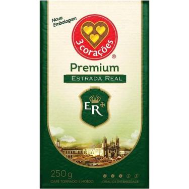 Imagem de Café Torrado E Moído A Vácuo 3 Corações Estrada Real Premium Pacote 25
