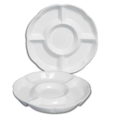 Imagem de Petisqueira Redonda Bandeja Porta Molho Bar Prato Cerâmica - Porto Seg