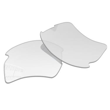 Imagem de Acefrog Lentes de reposição polarizadas de 1,5 mm para óculos de sol Oakley Flak 2.0 XL OO9188 59 mm, material atualizado, resistente a impactos - HD transparente não polarizado - 1,5 mm