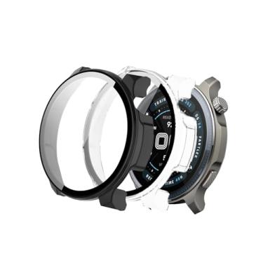 Imagem de Capa para smartwatch Amazfit Balance 2, protetor de tela de PC rígido WUNIAK para Amazfit Balance 2,9H vidro temperado ultrafino cobertura total amortecedor à prova de choque, (pacote com 2