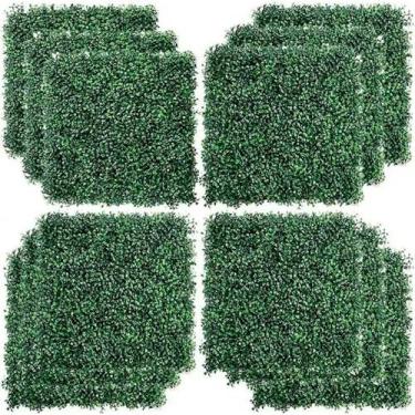 Imagem de Kit C/12 Jardim Vertical Artificial Placa Buchinho 60x40cm - Triboshop
