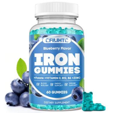 Imagem de Gomas de ferro CFILIHTC para mulheres e homens com vitamina B6, B12, C