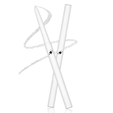 Imagem de Wavuketu Delineador branco à prova d'água lápis branco delineador retrátil em gel branco à prova de manchas hipoalergênico de longa duração (nº 01)