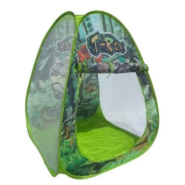 Imagem de Barraca Iglu Infantil Dobrável Com Sistema Monta Fácil Pop-Up, Cabana Tenda Com Forro (Dinossauro)