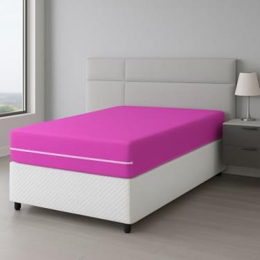 Imagem de Protetor de Colchão Solteiro Malha Gel com Zíper – Capa Protetora (PINK)