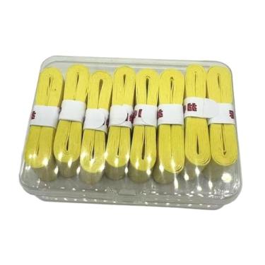 Imagem de Generic Fita adesiva para raquete de tênis, 8 peças, para raquete de tênis, absorção de suor, seca confortável, envoltório de cabo de alto, Amarelo