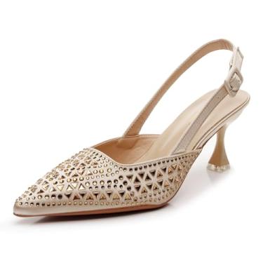 Imagem de VenusCelia Sapato feminino Fabulous Lady Slingback Pump, Dourado, 41