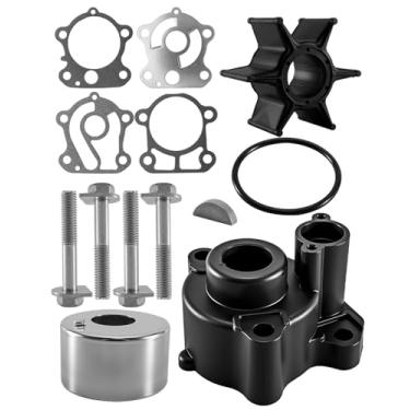 Imagem de Kit de impulsor de bomba de água 692W0078 adequado para motores de popa Yamaha 2 tempos 60-90 HP, com placa de vedação de inserção de invólucro substitui 692-W0078-00-00 692-W0078-A0-00 18-3371 18