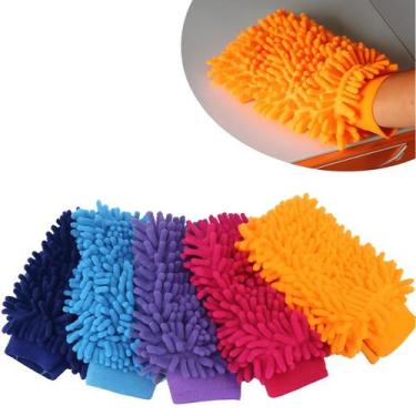 Imagem de Luva de Microfibra para Limpeza Multiuso Carro Moto Lavar e Polir - Cl