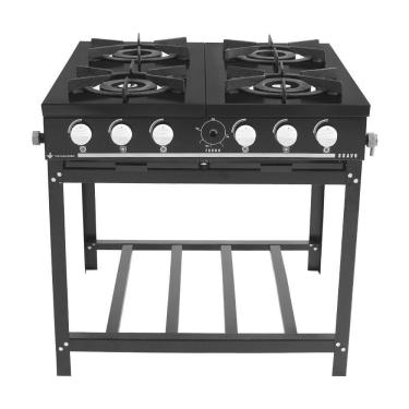 Imagem de Fogão Profissional 4 Bocas Venâncio Bravo Preto Br4bpr