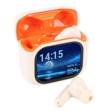 Imagem de Tangxi Tradutor de Idiomas Earbuds, 5.4 Earbuds Sem Fio Com Touchscreen Carregamento Caso, ANC Cancelamento de Ruído, 140 Idiomas Tradução, IPX5 Impermeável, para Música Chamada (Bege)