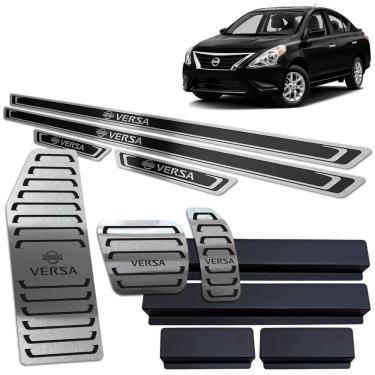 Imagem de Soleira Vinil Descanso Pedaleira Versa 2015/2020 Preto Auto