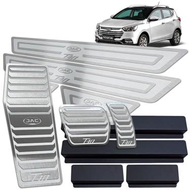 Imagem de Soleira Vinil Pedaleira Descanso Jac T40 Auto Prata AR