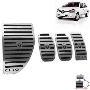 Imagem de Pedaleira Com Descanso Em Inox Renault Clio 2013/2019 Preto