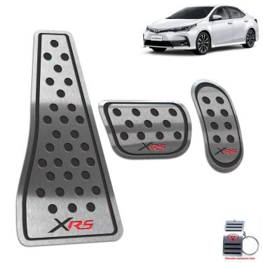 Imagem de Pedaleiras +  Descanso Toyota Corolla Xrs 2014 a 2019 Preto