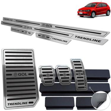 Imagem de Pedaleira Soleira Descanso Preto Gol Trendline G6 G7