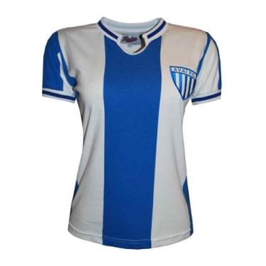 Imagem de Camisa Avaí 1975 Liga Retrô Feminina  Azul e Branca G, Azul, Branco, G